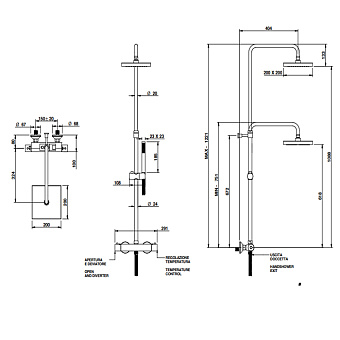 Душевая система Bongio Wellness 32557CRQDPR хром