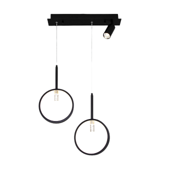 Светильник подвесной Eurosvet Verge 90249/3 черный 56Вт LED