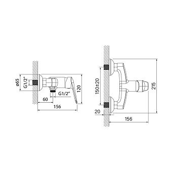 Смеситель для душа IDDIS Torr TORSB00i03 хром