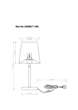 Настольная лампа Arte Lamp RODOS A2589LT-1SS 60Вт E27