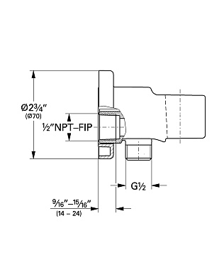 Шланговое подключение GROHE 28629000 хром
