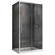 Угловое ограждение Abber Schwarzer Diamant AG30120H-S80 195х80см стекло прозрачное
