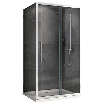 Угловое ограждение Abber Schwarzer Diamant AG30120H-S100 195х100см стекло прозрачное