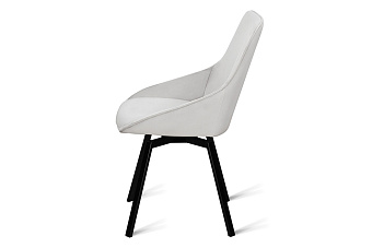 Кухонный стул поворотный AERO 50х59х87см велюр/сталь Pearl