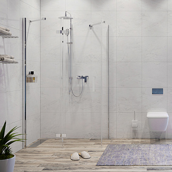 Угловое ограждение WASSERKRAFT Aller 10H06LWHITE 200х120см стекло прозрачное