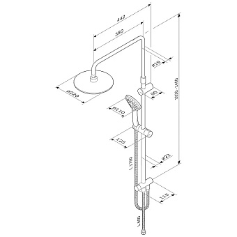 Душевая система AM-PM Gem F0790022 чёрный