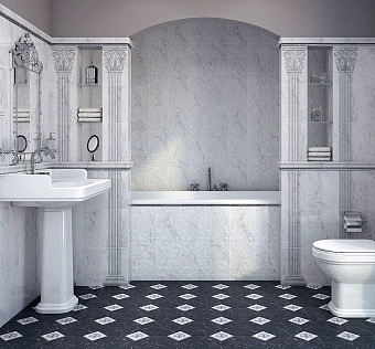 Бордюр KERAMA MARAZZI POF009 Карандаш Бисер чёрный 20х1,4см 0,112кв.м.