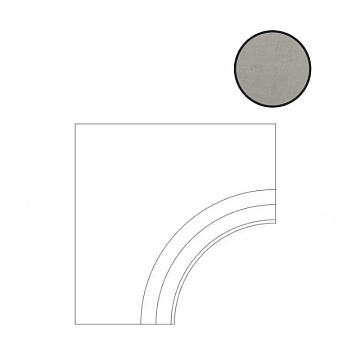 Угол Atlas Concord Россия Rinascente 620090000926 Grey Bordo Curvilineo Svasato R 60х60см