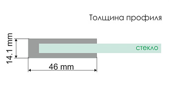 Душевая дверь WASSERKRAFT Aller 10H05LBLACK MATT 200х120см стекло прозрачное