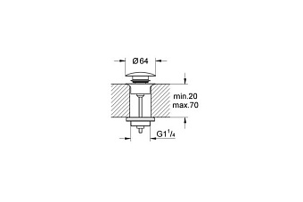 Донный клапан GROHE 65807GN0