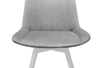 Кухонный стул поворотный AERO 45х52х87см велюр/сталь Light Grey
