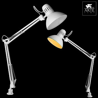 Настольная лампа офисная Arte Lamp SENIOR A6068LT-1WH 40Вт E27