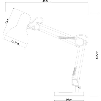 Настольная лампа офисная Arte Lamp JUNIOR A1330LT-1BK 40Вт E27