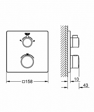 Смеситель для ванны GROHE Grohtherm 24080000 хром