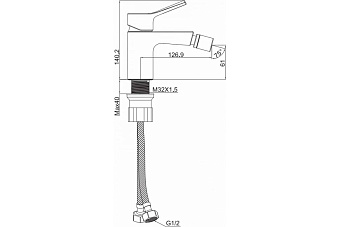 Смеситель для биде Maxonor MN5078 хром