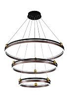 Люстра подвесная CRYSTAL LUX FERNANDO FERNANDO SP158W LED D400+600+800 COFFEE/BLACK 158Вт 1 лампочек LED