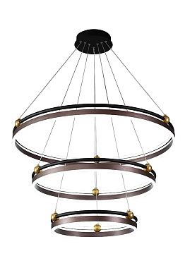Люстра подвесная CRYSTAL LUX FERNANDO FERNANDO SP158W LED D400+600+800 COFFEE/BLACK 158Вт 1 лампочек LED
