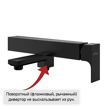 Смеситель для ванны Paini Grazia 21PZ111 чёрный (матовый)