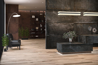 Матовый керамогранит KERAMA MARAZZI Про Феррум DD843100R чёрный 80х80см 1,28кв.м.