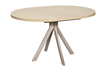 Кухонный стол раскладной AERO 100х100х74см закаленное стекло/сталь Cap