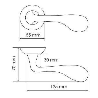 Дверная ручка нажимная MORELLI DUCALE MH-24 COF кофе