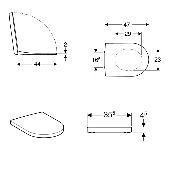 Сиденье для унитаза GEBERIT 574130000 с микролифтом