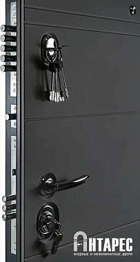 Входная дверь АНТАРЕС Дуэт Z0000012577 970х2050мм Серый матовый\Белый матовый правая