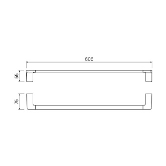Полотенцедержатель IDDIS Slide SLISC10i49 хром 5,5см