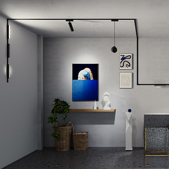Трековый светильник Novotech SHINO 359072 SMAL 12Вт LED чёрный для низковольтного трека