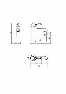 Смеситель для раковины LEMARK Villa LM4837B бронза