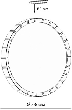 Светильник настенно-потолочный Sonex ATABI GOLD 7648/CL 30Вт LED