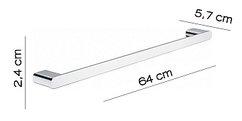 Полотенцедержатель Gedy Azzorre A121/60(13) хром 64см
