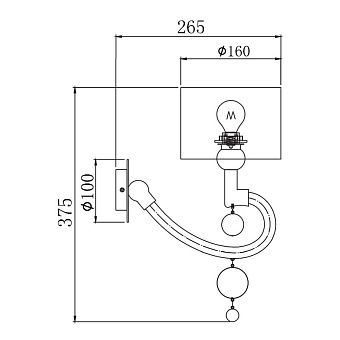Светильник настенный Maytoni Bubble Dreams MOD603-01-N 40Вт E14