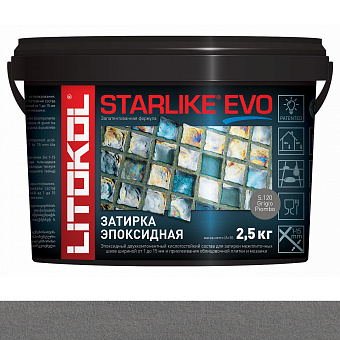 Эпоксидная затирка LITOKOL STARLIKE EVO свинцово-серый 2,5кг