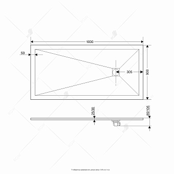 Душевой поддон RGW Stone Tray 16152910-13 ST-De 100х90см