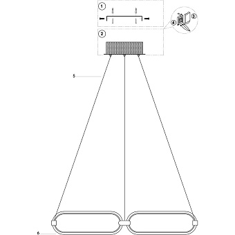 Светильник подвесной Maytoni Chain MOD017PL-L50N 50Вт LED