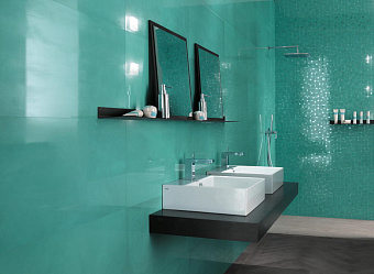 Керамическая мозаика Atlas Concord Италия Dwell 9DQT Turquoise Mosaico Q 30,5х30,5см 0,56кв.м.