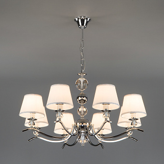 Люстра подвесная Eurosvet Sortino 60097/8 хром 40Вт 8 лампочек E14