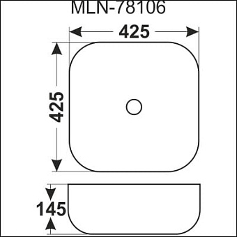 Раковина накладная MELANA 78106-805 41х41см