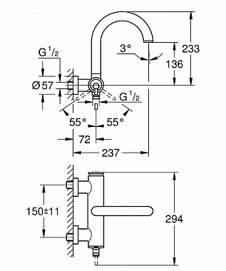 Смеситель для ванны GROHE Atrio New 32652AL3 хром