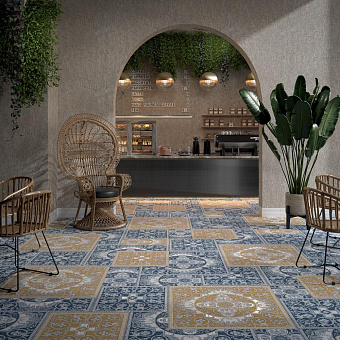 Вставка KERAMA MARAZZI Алмаш HGD\A525\TOB001 синий 9,8х9,8см 0,3кв.м.