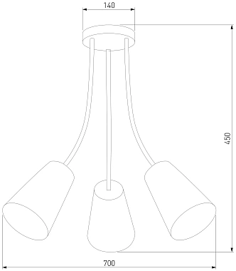 Светильник потолочный TK Lighting Wire 2106 60Вт E27