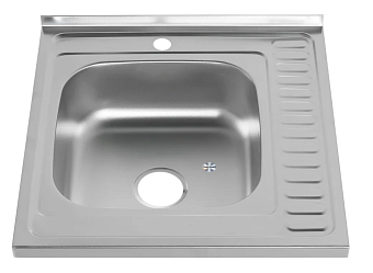 Мойка кухонная MELANA ДЕКОР 097L 60х60см хром