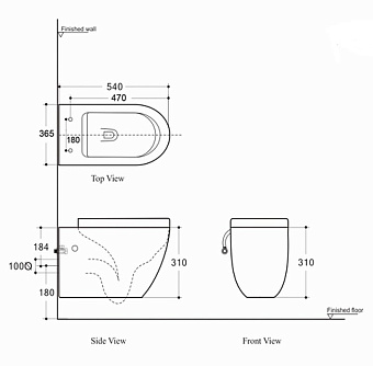 Унитаз подвесной AQUANET Cetus GW BL-102N-WHT безободковый с микролифтом