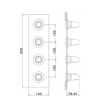 Смеситель для ванны Cisal Vita ZA01V30004 хром