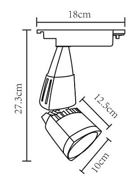 Трековый светильник Arte Lamp LYNX A3830PL-1WH 30Вт LED прозрачный для однофазного трека