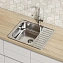 Мойка кухонная IDDIS Strit STR58PDi77 58,5х48,5см сталь