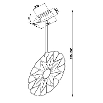 Светильник подвесной Maytoni Volare MOD037PL-L16B 16Вт LED