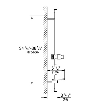 Штанга для душа GROHE 26603GL0 золото