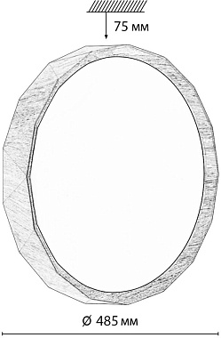 Светильник настенно-потолочный Sonex ZIF WOOD 7637/EL 70Вт LED